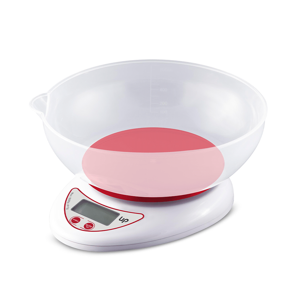 Balanza de cocina digital multilaser ce110 c/bol 5kg uphome blanco