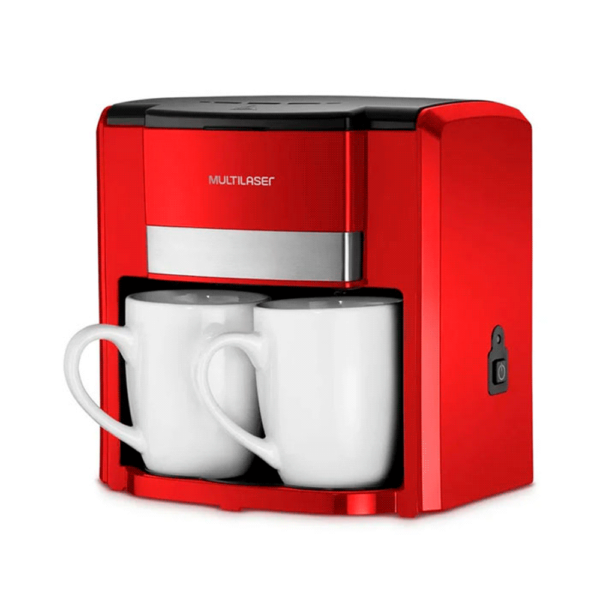 Cafetera 02 tazas multilaser be016 220v rojo filtro permanente