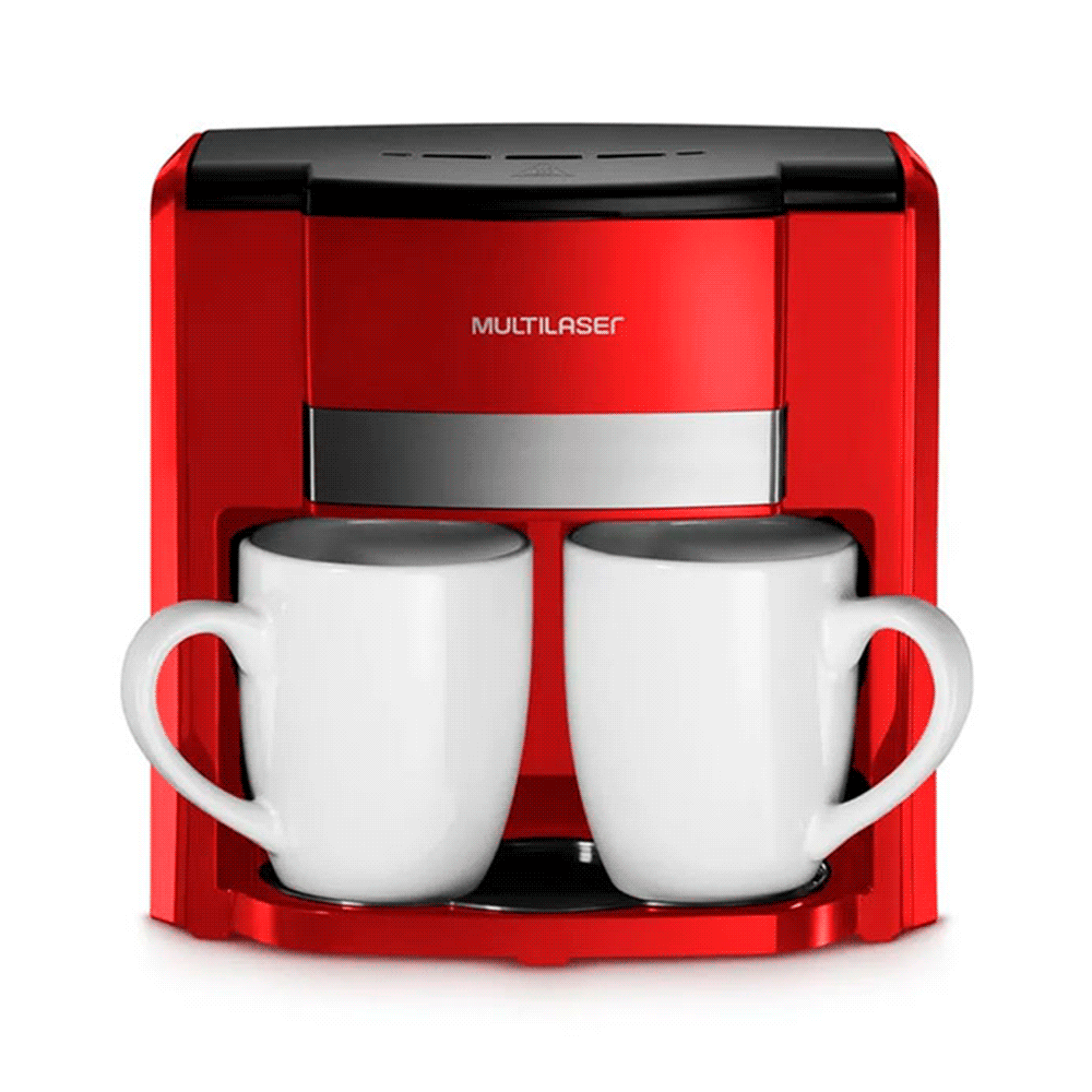 Cafetera 02 tazas multilaser be016 220v rojo filtro permanente