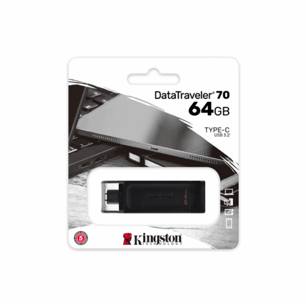 Pendrive kingston datatraveler 70 64gb usb-c 3.2 dt70/64gb - Imagen 3