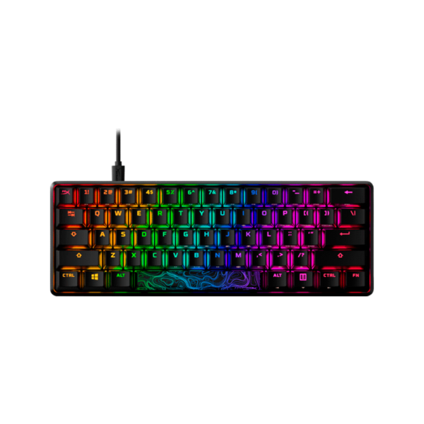 Teclado gamer usb hyperx 56r61aa#aba alloy origins 60 mecanico aqua ingles rgb