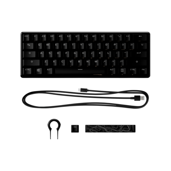 Teclado gamer usb hyperx 56r61aa#aba alloy origins 60 mecanico aqua ingles rgb