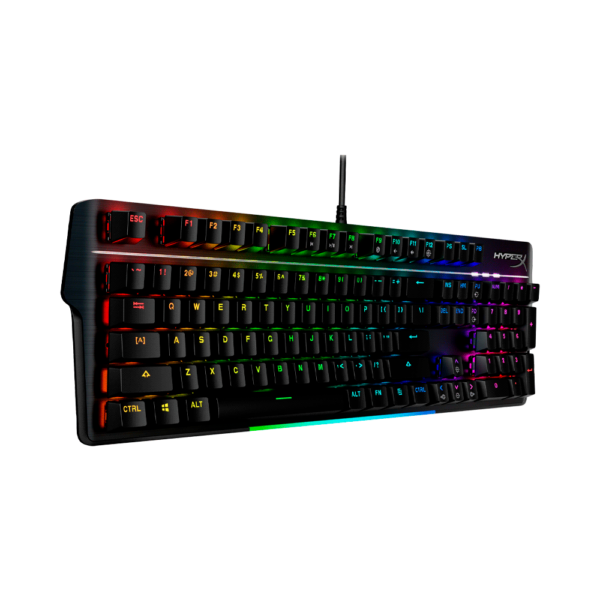 Teclado gamer usb hyperx hkbm1-r-us/g alloy mkw100 mecanico red ingles rgb
