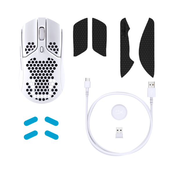Mouse gamer wir 4p5d8aa hyperx pulsefire haste 16000dpi/ 6 bot/ rgb / blanco