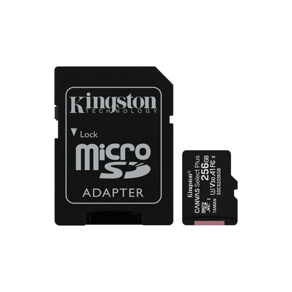 Memoria micro sd kingston 256gb canvas select plus sdcs2/256gb 100/85