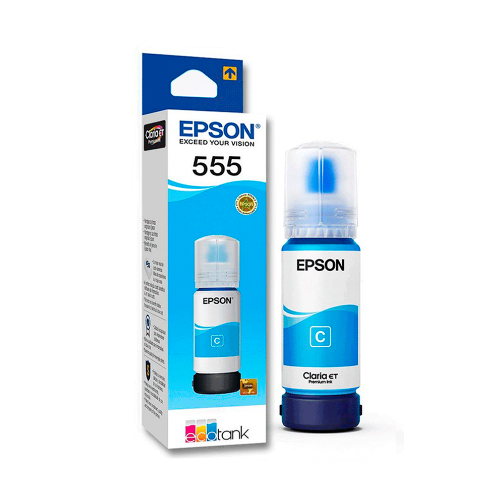 Tinta epson t555 220 ciano l81xx t555220-al 70ml