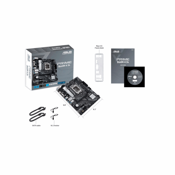 Placa madre asus 1700 prime b660m-k d4 v/s/r/hdmi/2m2/ddr4/usb3.2/matx - Imagen 5