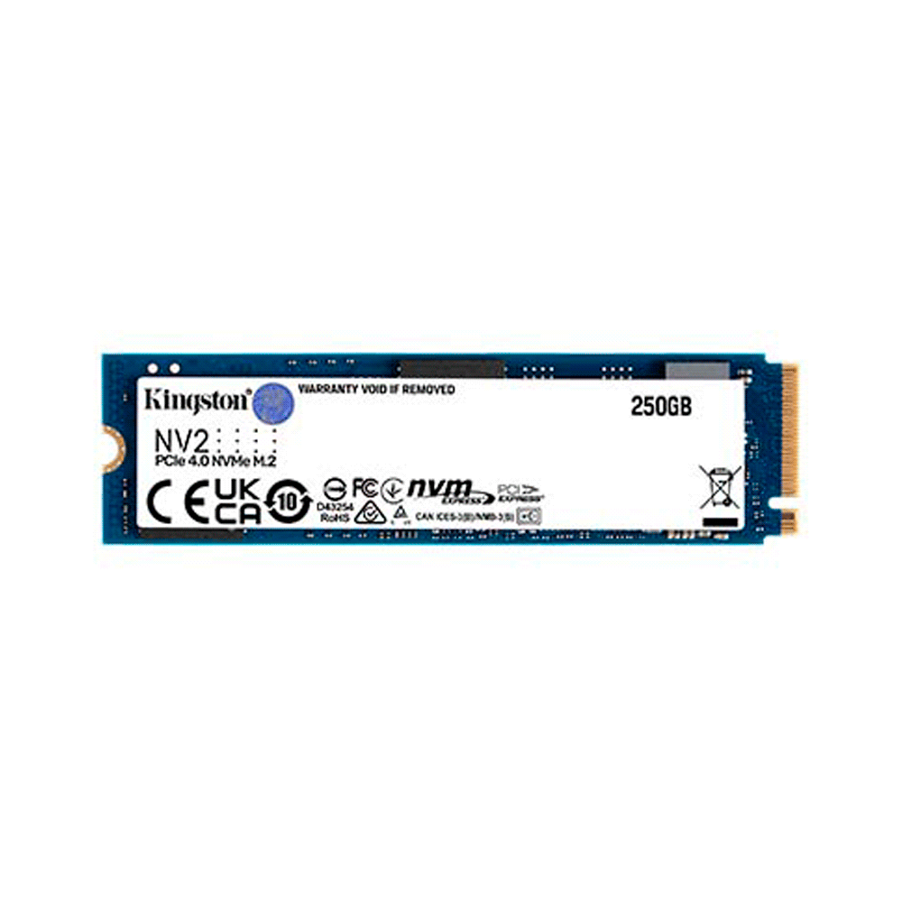 Ssd m.2 pcie 250gb kingston snv2s nvme snv2s/250g 3000/1300