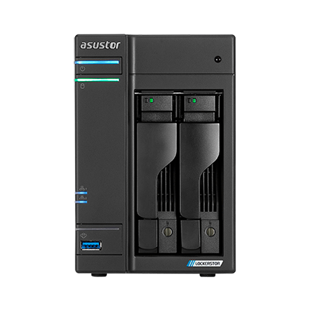 Almacenamiento nas asustor as6602t qc 2.0/2bay/4g/2 m.2/2-gblan/hdmi/3usb3.2