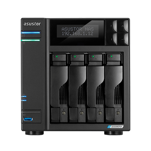 Almacenamiento nas asustor as6604t qc 2.0/4bay/4g/2 m.2/2-gblan/hdmi/3usb3.2