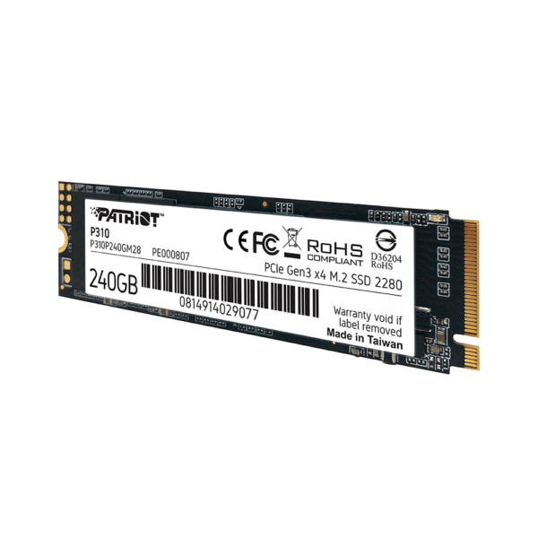 Ssd m.2 pcie 240gb patriot p310 p310p240gm28 1700/1000
