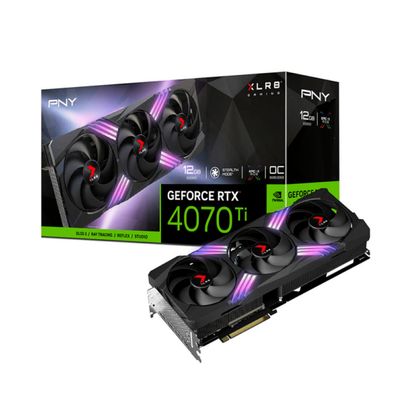 Placa de video pny rtx4070 ti 12gb ddr6x vcg4070t12tfxxpb1-0 xlr8 rgb