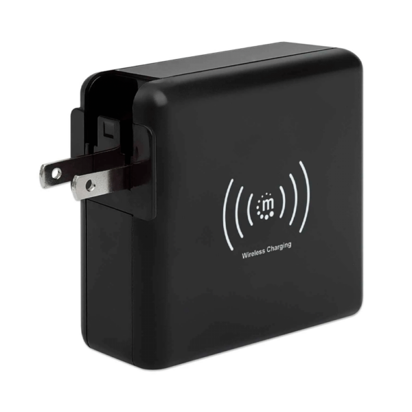 Cargador inalambrico y de pared para viaje 4 en 1 con power bank de 8000 mah 102452