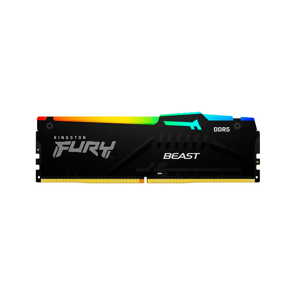 Memoria ram ddr5 8gb 5200 kingston fury beast bk kf552c40bba-8 rgb xmp