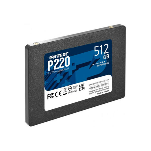 Ssd sata3 512gb patriot p220 p220s512g25 550/500