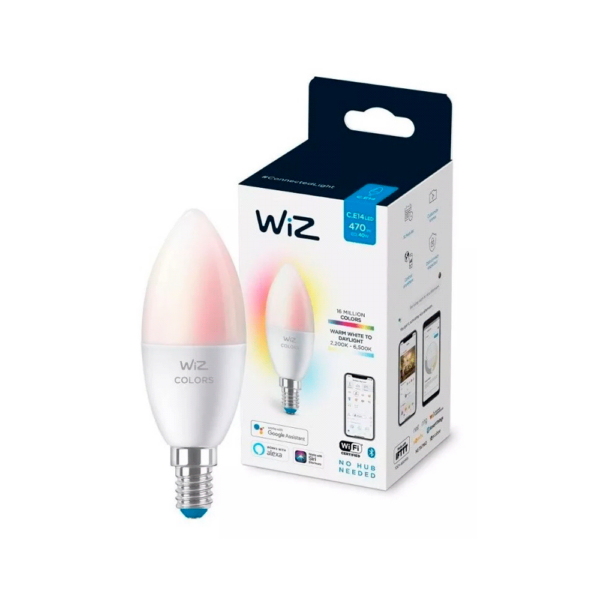 Iot wiz foco color 220v 40w c37 e14 luz calida/fria (071117)
