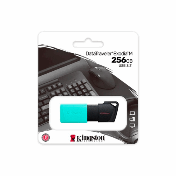 Pendrive kingston datatraveler exodia m 256gb usb 3.2 dtxm/256gb - Imagen 3