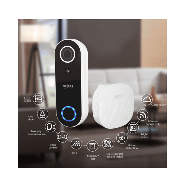 Timbre inteligente camara/sensor movimiento wifi iot nexxt nhc-d100