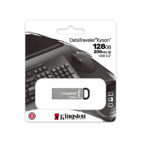 Pendrive kingston datatraveler kyson 128gb usb 3.2 dtkn/128gb - Imagen 3
