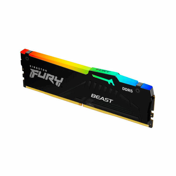 Memoria ram ddr5 32gb 5200 kingston fury beast bk kf552c40bba-32 rgb xmp - Imagen 2