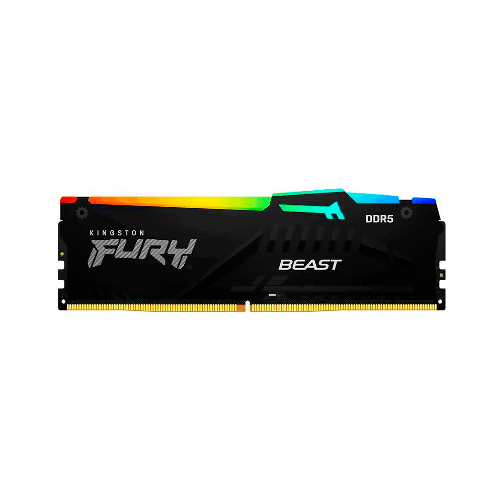 Memoria ram ddr5 32gb 5200 kingston fury beast bk kf552c40bba-32 rgb xmp