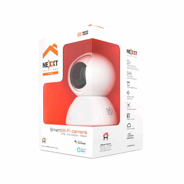 Camara iot nexxt 2k hd interior sd/sensor movimiento/gira/red ahimpfi4u2 - Imagen 5