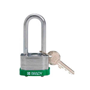 Candado brady de acero verde arco c/retension