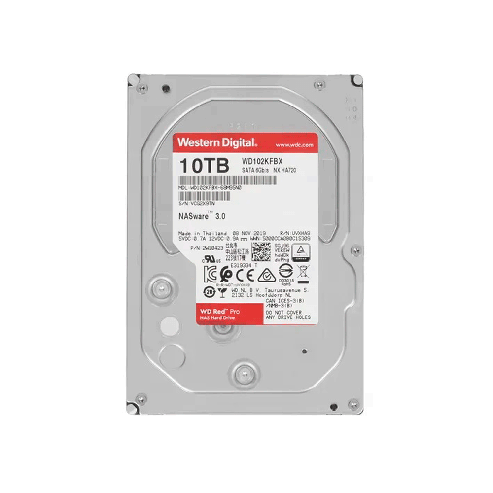 Disco duro sata3 10tb western digital red pro 7200rpm 256mb wd102kfbx nas