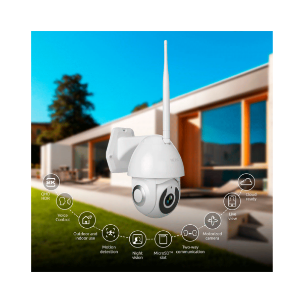 Camara iot nexxt 2k qhd exterior sd/sensor movimiento/ nhc-o612