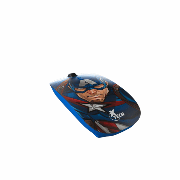 Mouse xtech wireless xtm-m340ca capitan america xtech 1600dpi/4 bot/azul - Imagen 2
