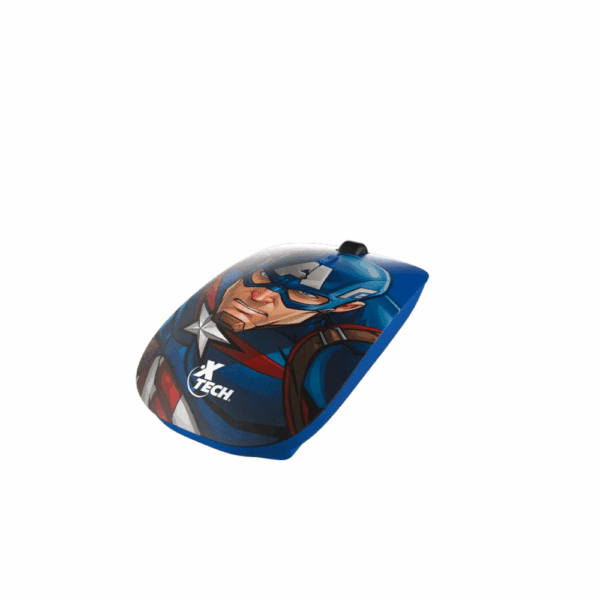 Mouse xtech wireless xtm-m340ca capitan america xtech 1600dpi/4 bot/azul - Imagen 3