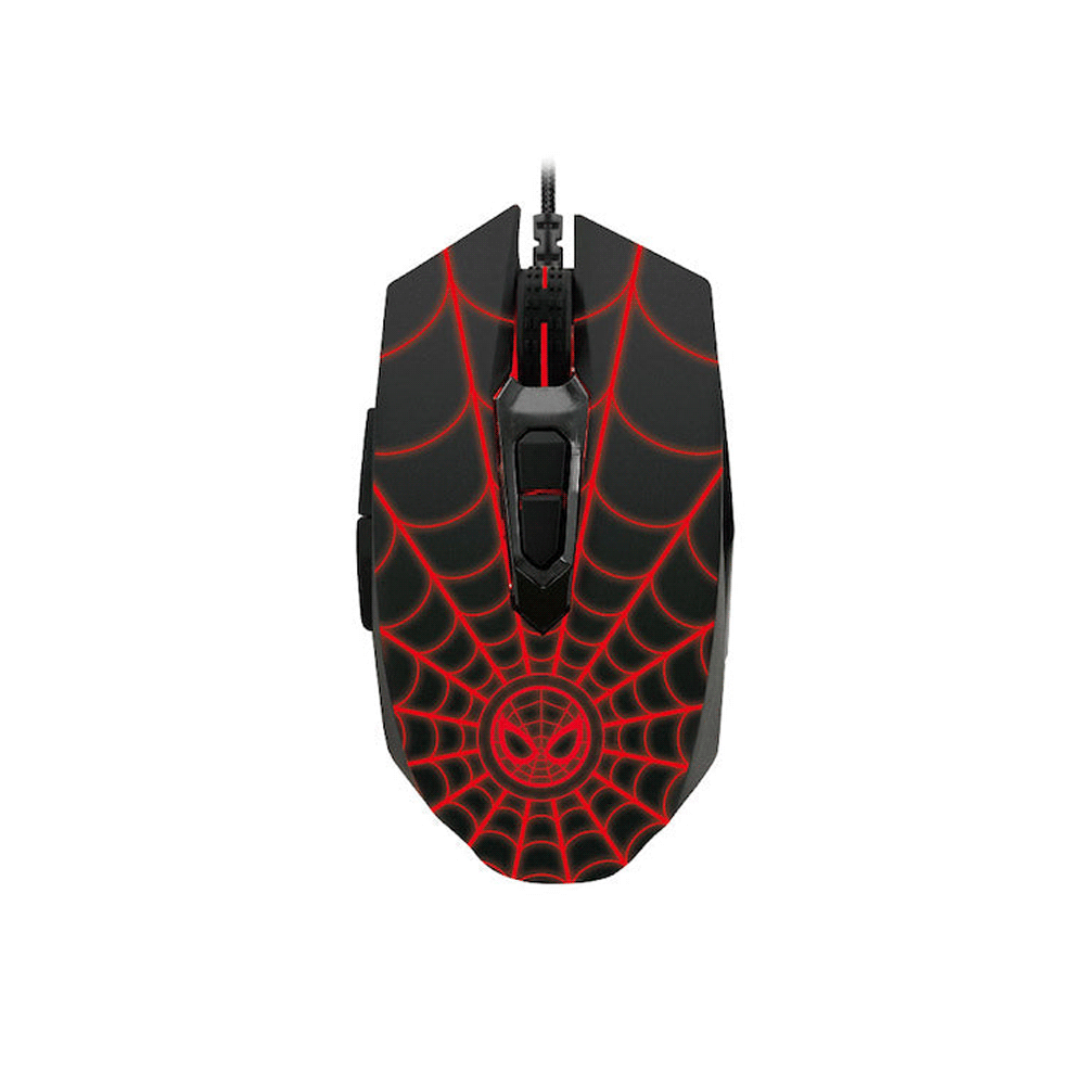 Mouse xtech usb xtm-m520sm spiderman 2400dpi/3d/7 bot/negro