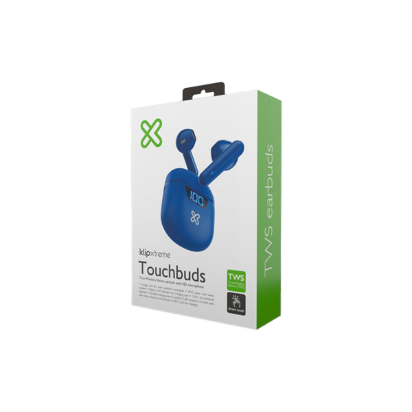 Auricular con microfono klip kte-006bl touchbuds earph/ bluetooth/ wireless azul - Imagen 5