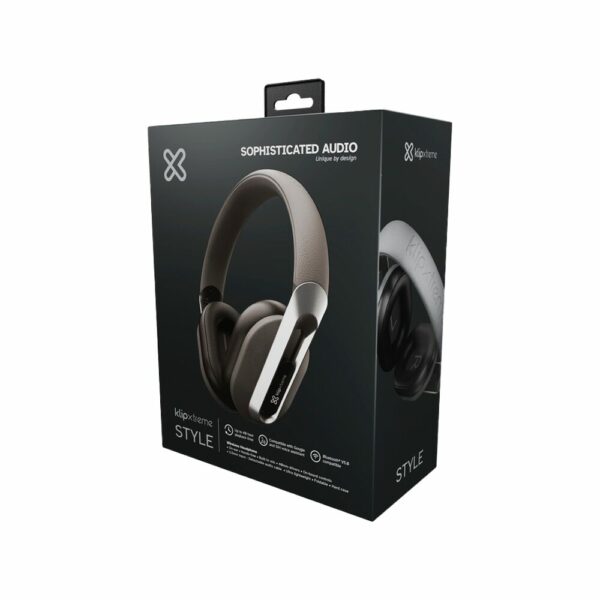 Auricular con microfono klip kwh-750gr style headph bluetooth/ 1 jack 3.5mm gris - Imagen 4