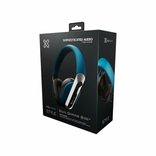 Auricular con microfono klip kwh-750bl  style headph bluetooth/ 1 jack 3.5mm azul - Imagen 5