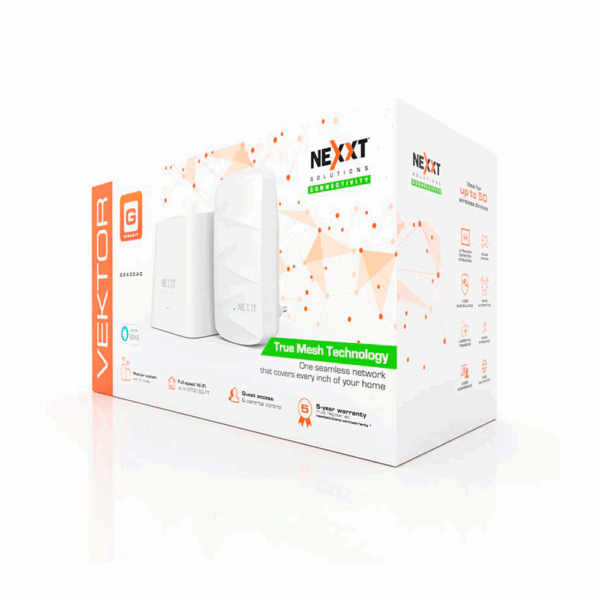 Router mesh iot nexxt vektorg2400-ac lan/2.4-5ghz ncm-g2400p - Imagen 4