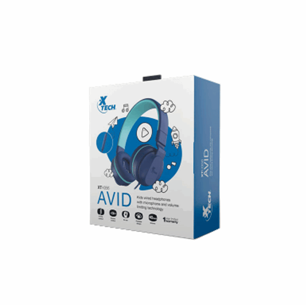 Auricular con microfono xtech xth-356 avid kids /3.5mm/1jack/azul - Imagen 4