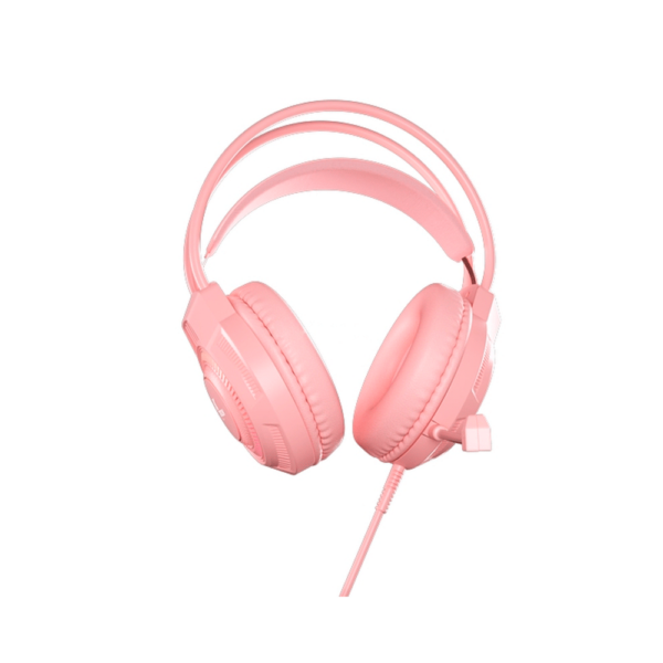 Auricular con microfono gamer xtech xth-564 khione/1 jack/usb/rosado