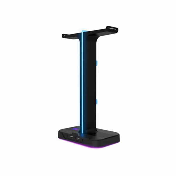 Soporte p/auricular gamer xtech xth-690 yurei rgb/2usb/negro - Imagen 2