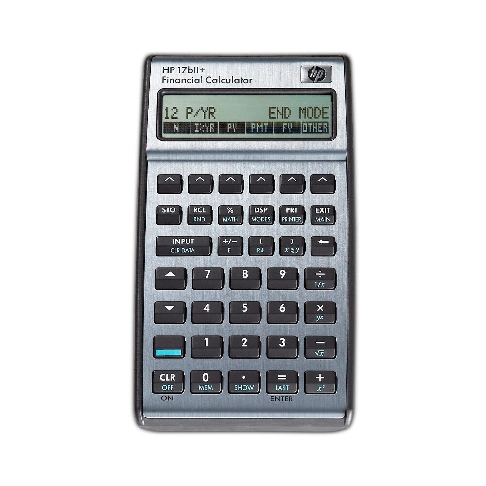 Calculadora financiera hp 17bii+ 2 lineas formato vertical plata
