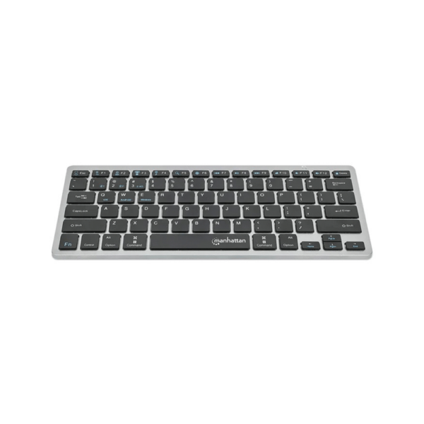 Teclado wireless manhattan 180559 dual-mode ultra slim ingles negro/plata