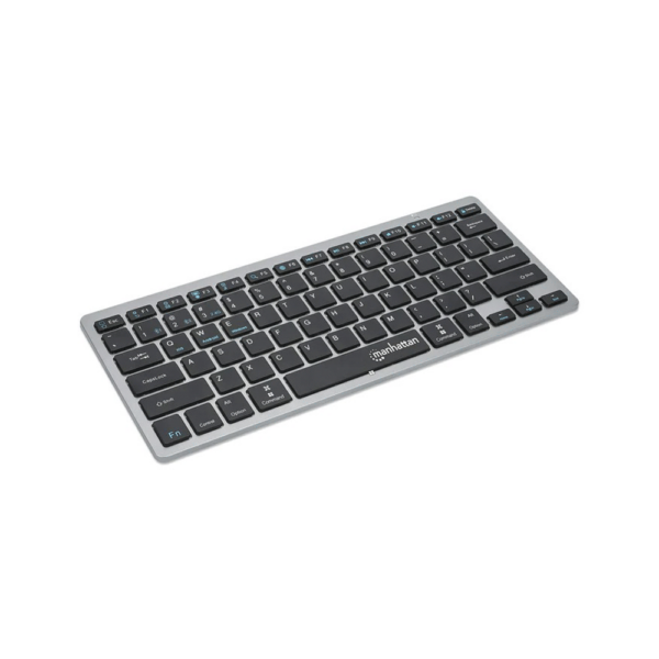 Teclado wireless manhattan 180559 dual-mode ultra slim ingles negro/plata