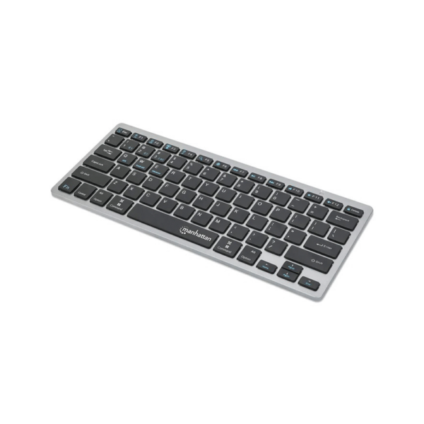 Teclado wireless manhattan 180559 dual-mode ultra slim ingles negro/plata