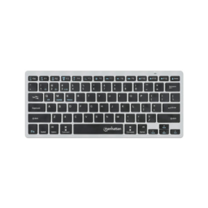 Teclado wireless manhattan 180559 dual-mode ultra slim ingles negro/plata