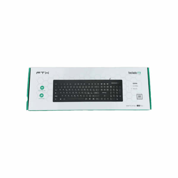 Teclado ftx usb ftxk100e numerico/ingles/negro - Imagen 3