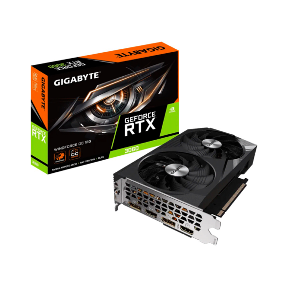 Placa de video gigabyte rtx3060 windforce oc 12g gddr6 gv-n3060wf2oc-12gd