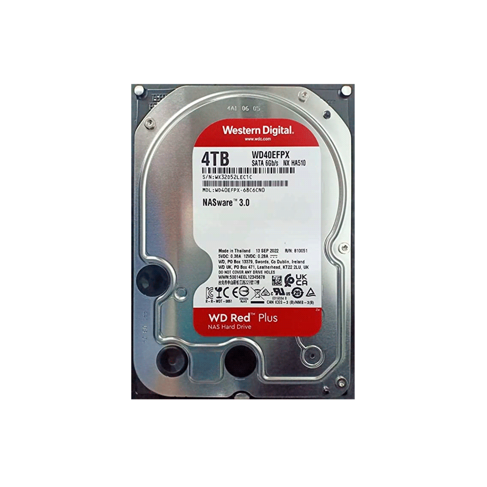 Disco duro sata3 4tb wd red plus 5400rpm 256mb wd40efpx nas