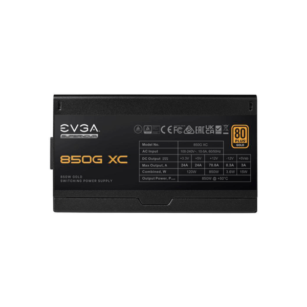 Fuente 850w evga supernova xc 80plus gold full modular 520-5g-0850-