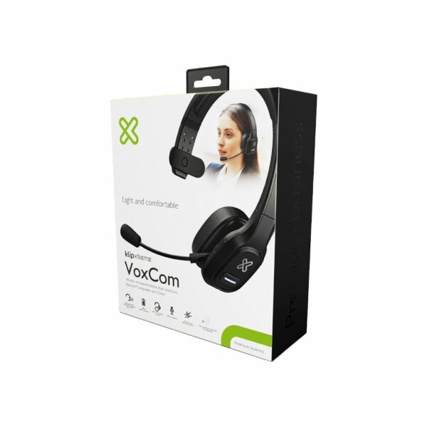 Auricular con microfono klip kch-750 voxcom wireless/bt/1jack negro - Imagen 5
