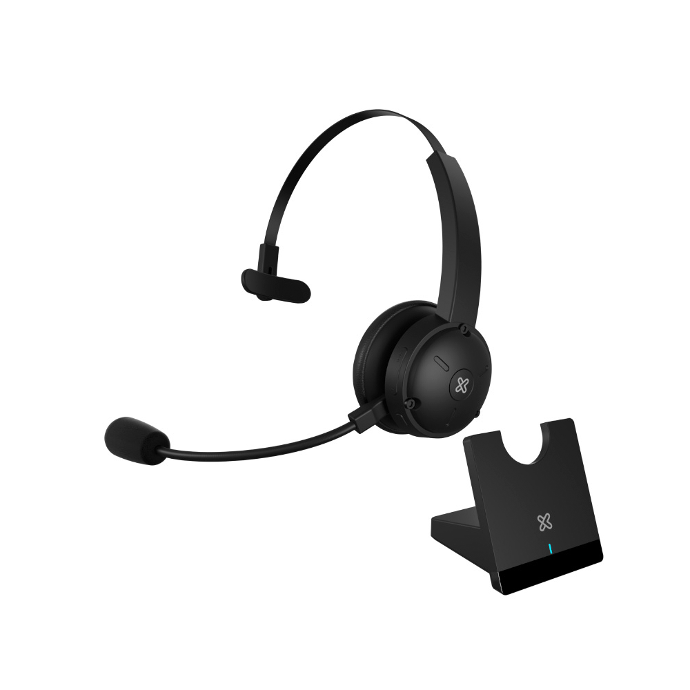Auricular con microfono klip kch-905 crystalcom pro c/base wireless/bt/1jack negro